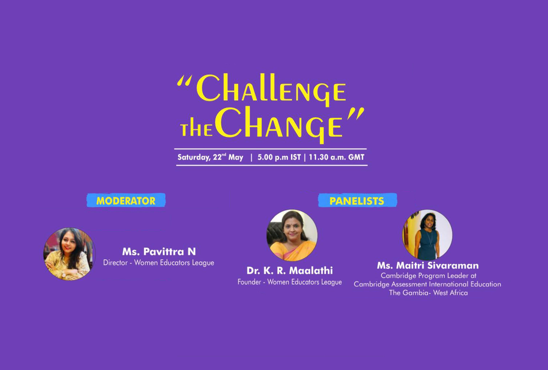 WEL  |  Blog 4  |  “CHALLENGE THE CHANGE” – Series